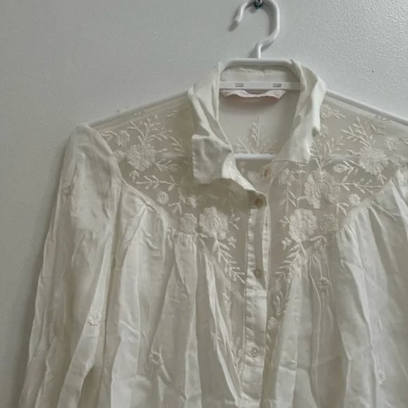 Zara Western Lace Button Up Shirt S - Picture 2 of 5
